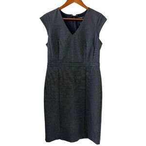 Ann Taylor Black & White Polka Dot Sheath Dress Size 6P